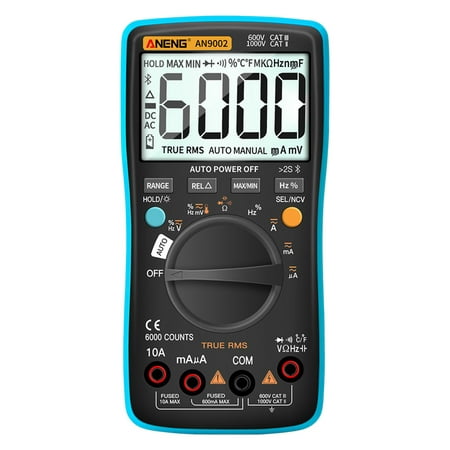 Wireless Bluetooth Digital Multimeter RMS Manual/Auto Range Voltmeter Ammeter